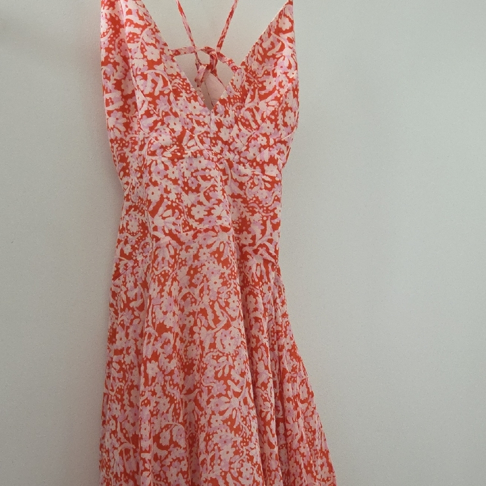 Rebecca Taylor Backless Dress in Red and White